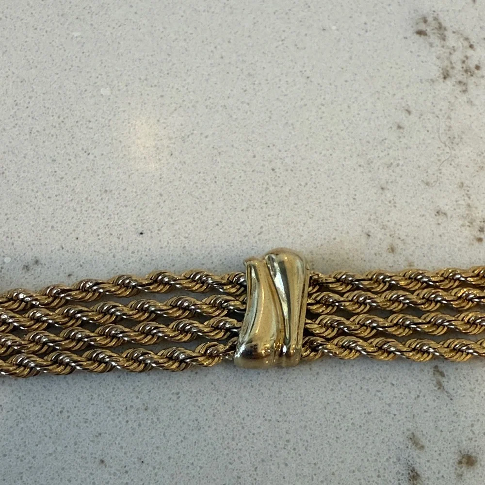 Timeless Italian 14kt solid gold triple rope bracelet - Picture 11 of 16